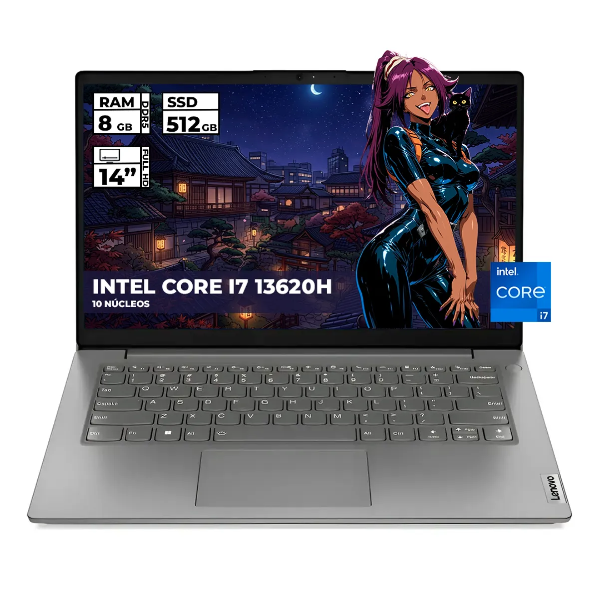 PORTÁTIL LENOVO V14 G4 IRU 14" FHD/I7-13620H/8GB DDR4/512GB SSD/IRON GREY, vista 5