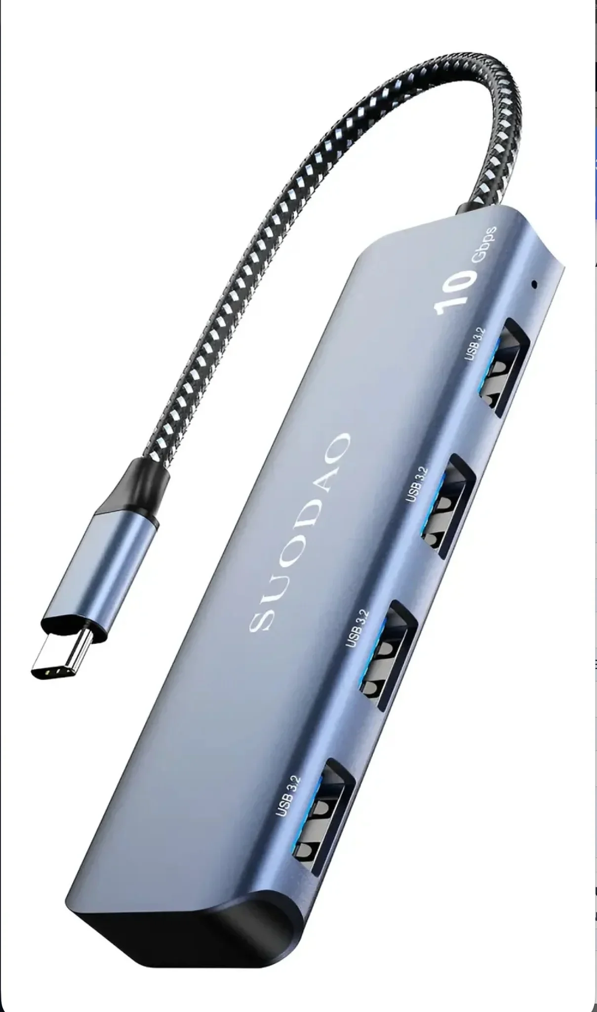HUB SUODAO USB ADAPTER USB-C 4 PUERTOS USB-A 3.2