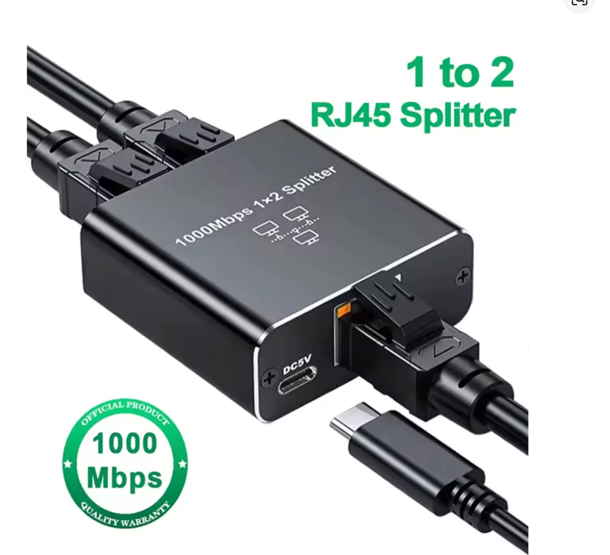 CONVERTIDOR TELDA SPLITER/DIVISOR RJ45 DE 1 A 2 EXTENSOR (TELDAYKEMEI)