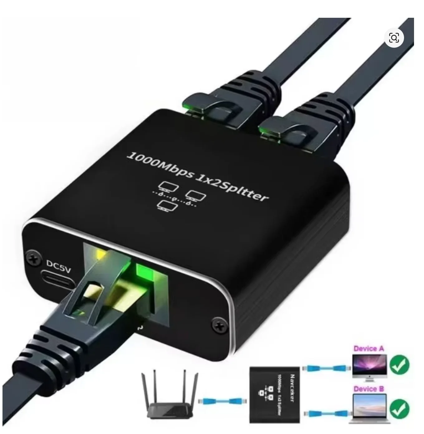CONVERTIDOR TELDA SPLITER/DIVISOR RJ45 DE 1 A 2 EXTENSOR (TELDAYKEMEI), vista 4