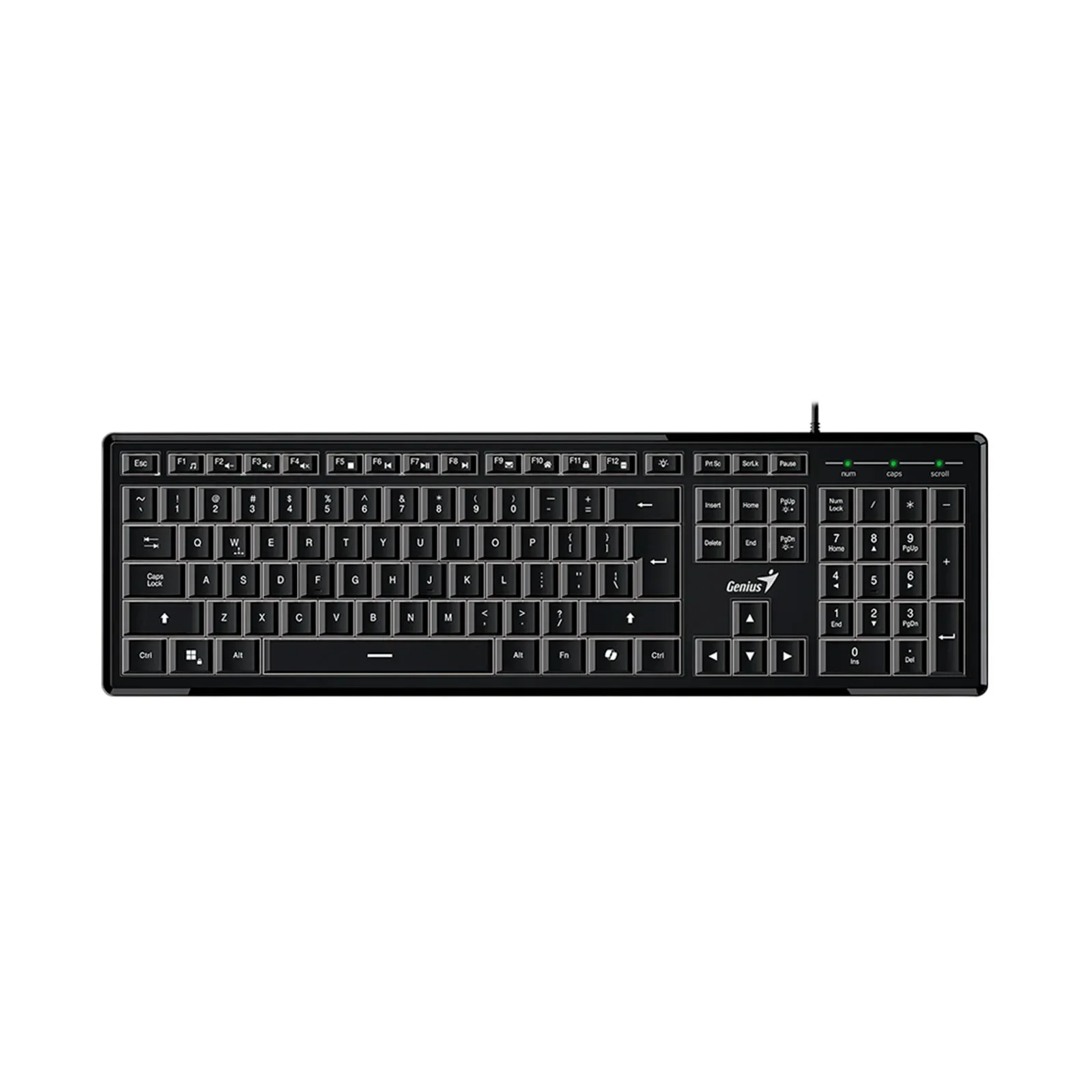 TECLADO GENIUS SLIM STAR 820 ALÁMBRICO, RETROILUMINADO, TECLAS DELGADAS, NEGRO, vista 2