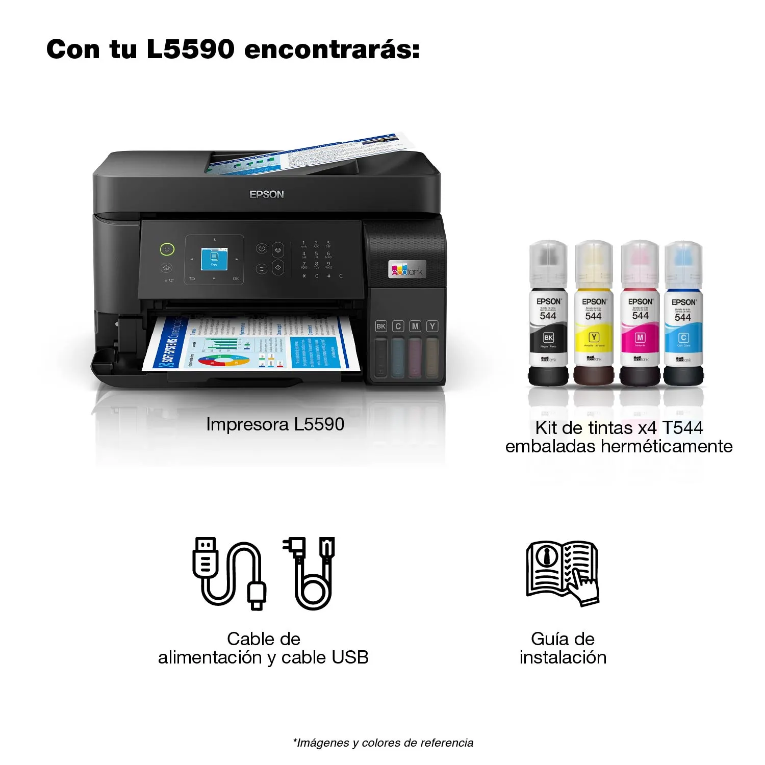 IMPRESORA EPSON L5590 ECOTANK MULTIFUNCIONAL WI-FI CON TANQUE DE TINTA A4, vista 5