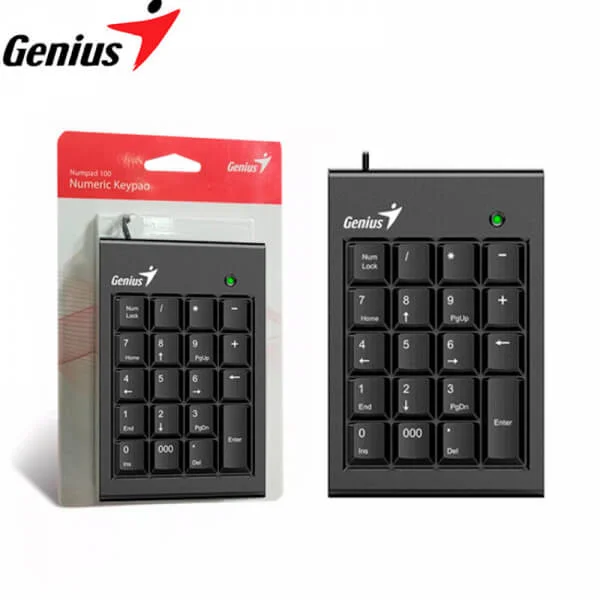 TECLADO NUMÉRICO GENIUS 100 NEGRO, vista 3