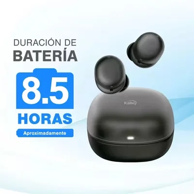 AUDÍFONOS INALÁMBRICOS KALLEY K-AUDN BLUETOOTH IN EAR, NEGROS, CON REDUCCIÓN DE RUIDO AMBIENTAL, vista 5