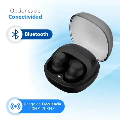 AUDÍFONOS INALÁMBRICOS KALLEY K-AUDN BLUETOOTH IN EAR, NEGROS, CON REDUCCIÓN DE RUIDO AMBIENTAL, vista 4