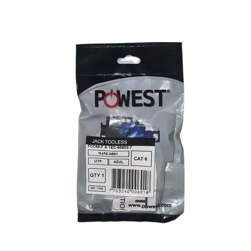 JACK POWEST NJA6-0601 TOOLLESS CAT 6 UTP AZUL, vista 2