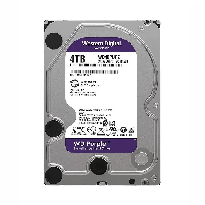 DISCO MECÁNICO HDD WESTERN DIGITAL 4 TB WD PURPURA