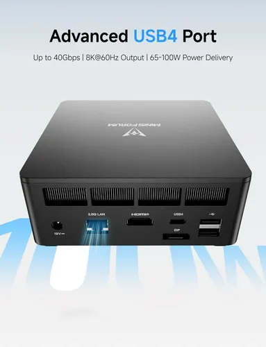 COMPUTADOR TORRE MINISFORUM DESKMINI UM690L SLIM AMD RYZEN 9 6900HX / 16 GB LPDDR5 RAM / 512 GB PCIE 4.0 SSD / GRÁFICOS AMD RADEON 680M, vista 3