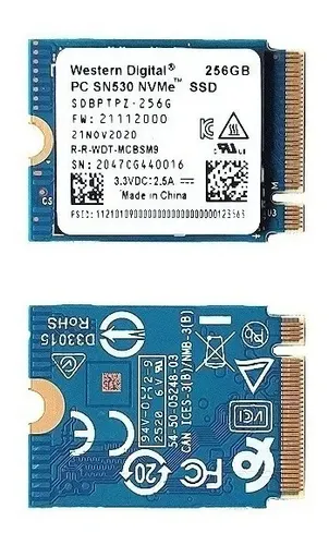 DISCO M.2 WESTERN DIGITAL SDBPTPZ OEM PCLE SN530 256GB, vista 2