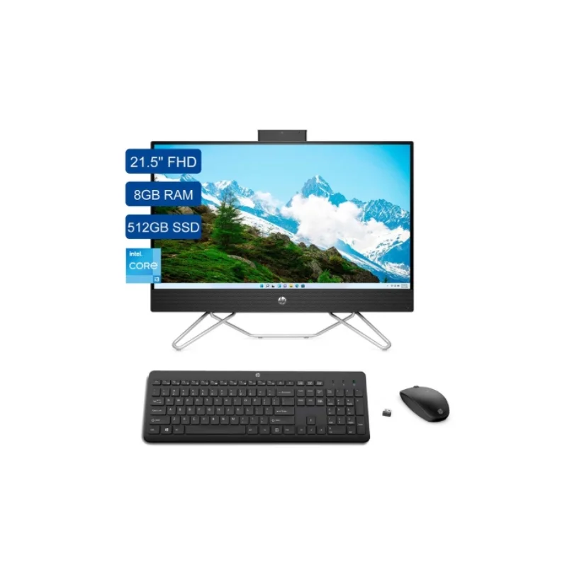 COMPUTADOR TODO EN UNO HP 22-DD2016LA CORE I3-1215U/8GB DDR4/256GB SSD/21.5" FHD NEGRO