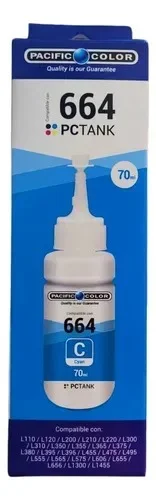 TINTA EPSON T664 AZUL 70ML PARA L110/L120/L121/L200/210/220/L300/L310/L350/L355/L365/L375/L380/L395/L396/L455/L475/L495/L555/L565/L575/L606/L655/L656/L1300/L1455