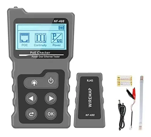 KIT DE HERRAMIENTAS GENÉRICO NF-488 POE CHECKER TESTER, vista 2