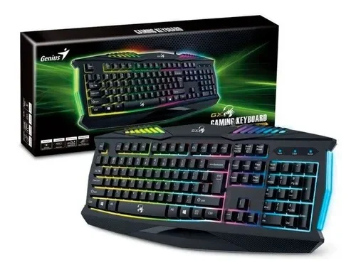 TECLADO GAMER GENIUS SCORPION K220 RETROILUMINACIÓN TECLADO 7 COLORES USB, vista 2
